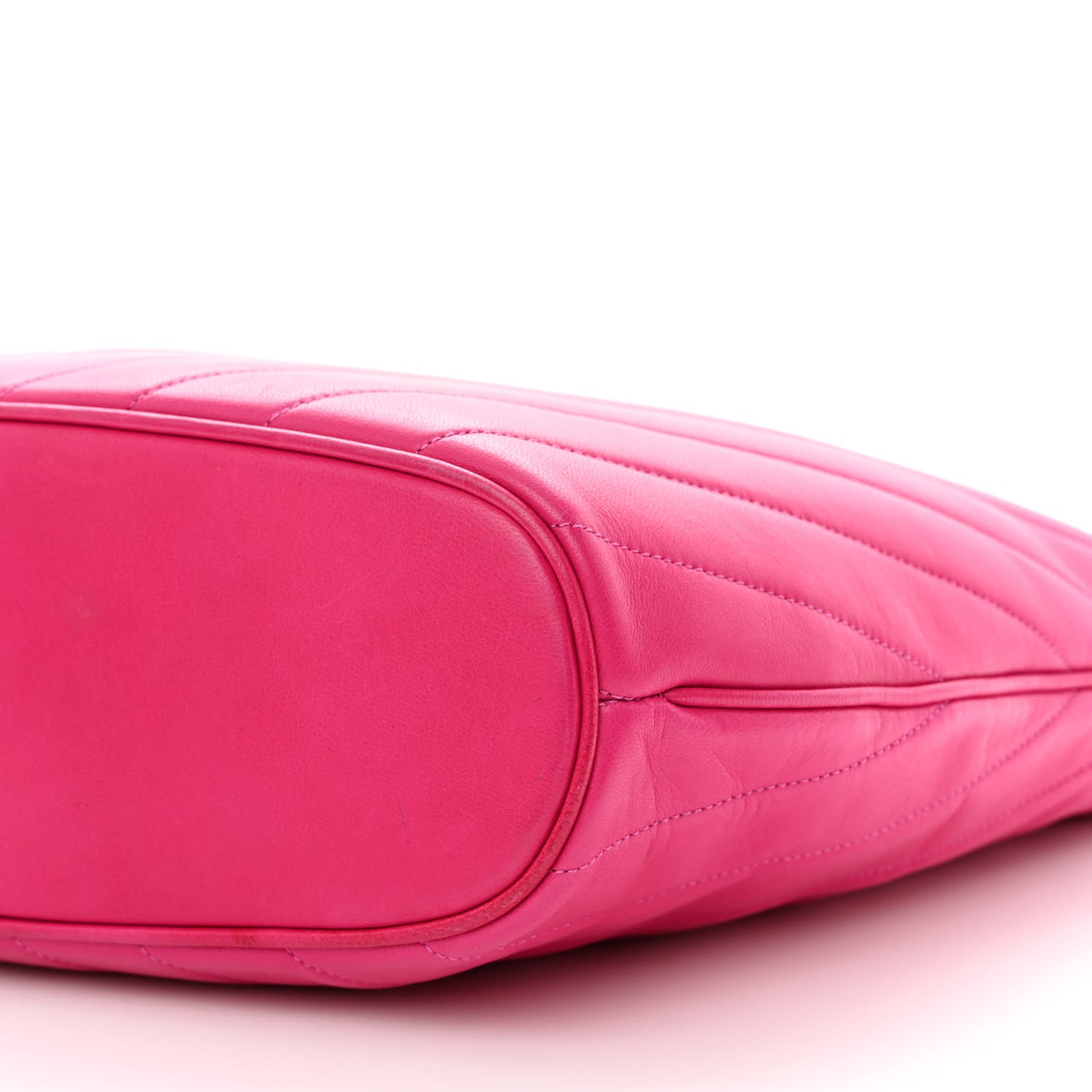 Lambskin Chevron Quilted Shoulder Bag Pink