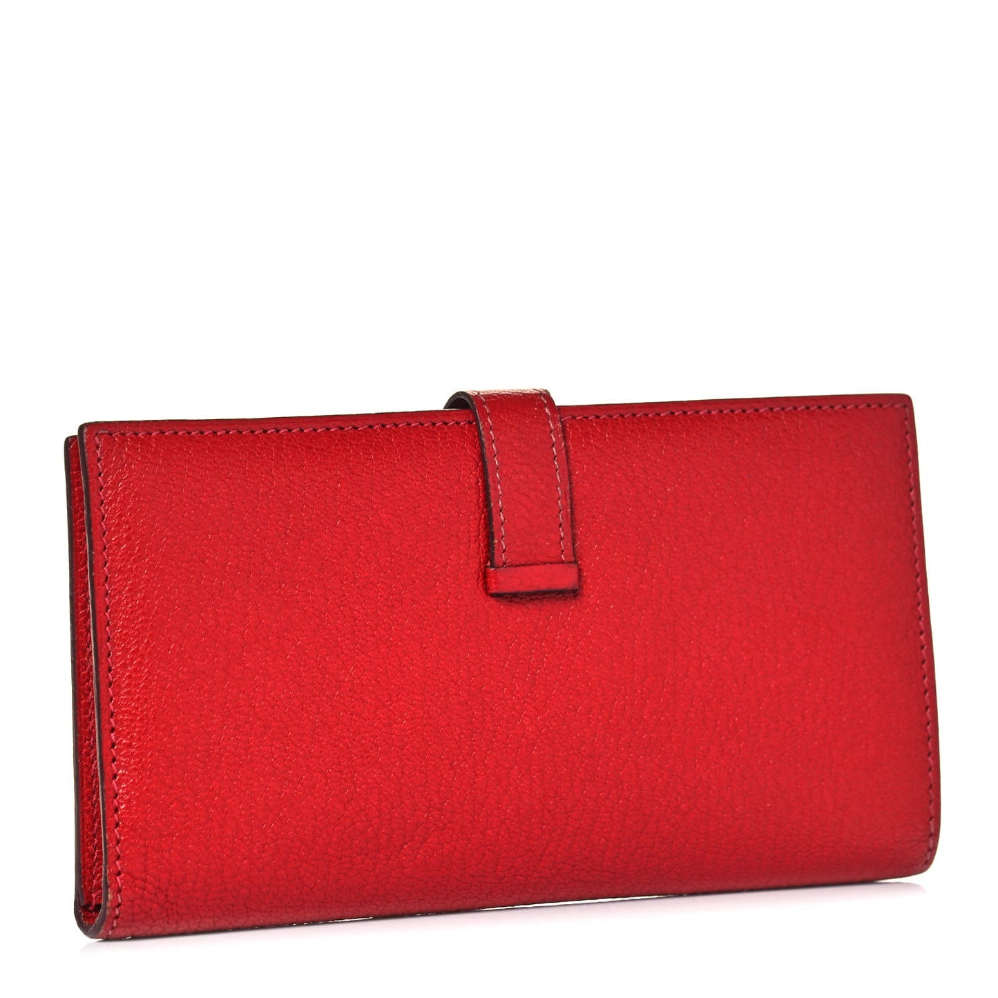 Chevre Mysore Bearn Gusset Wallet Rouge Garance