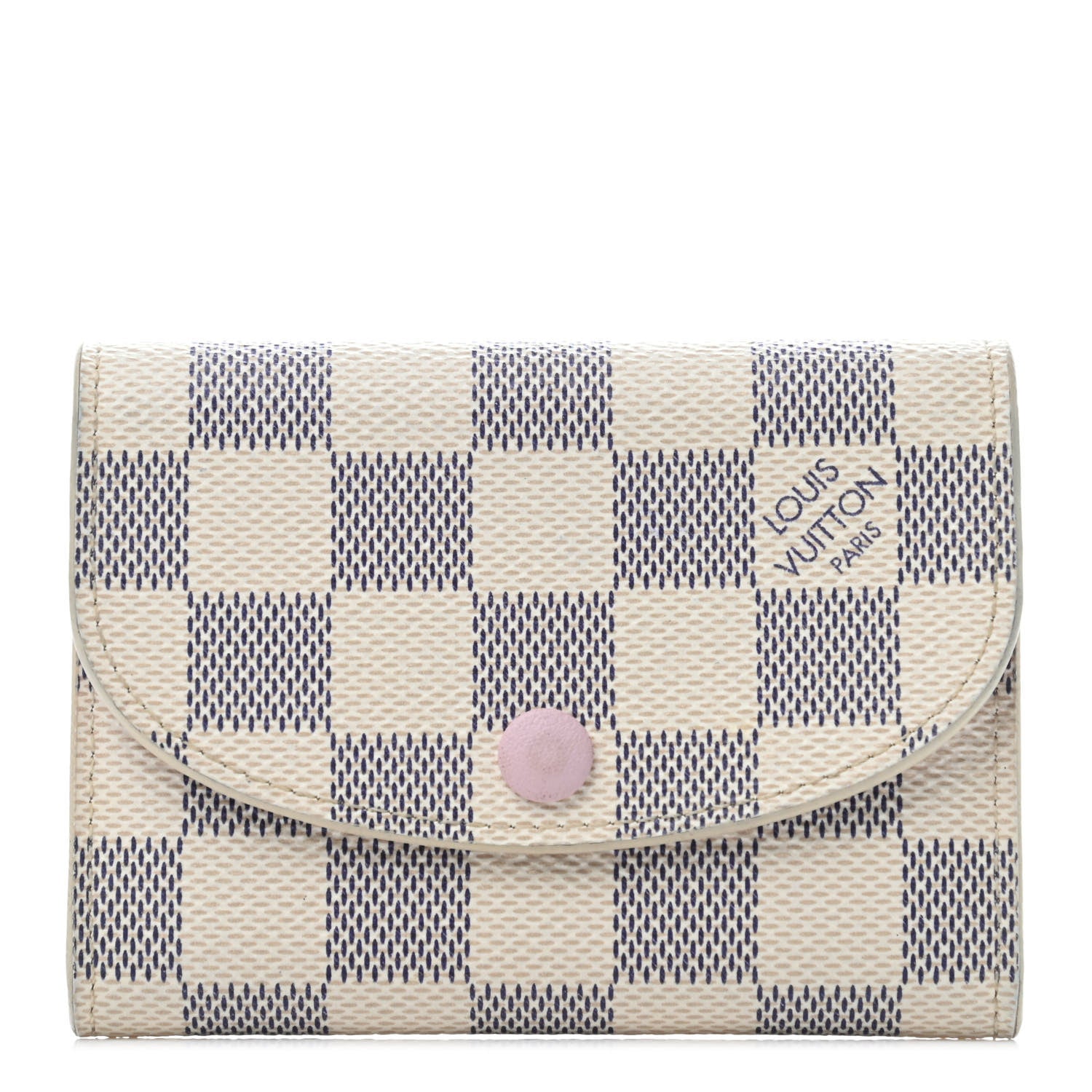 Louis Vuitton Damier Azur Rosalie Coin Purse Rose Ballerine 1 of 4