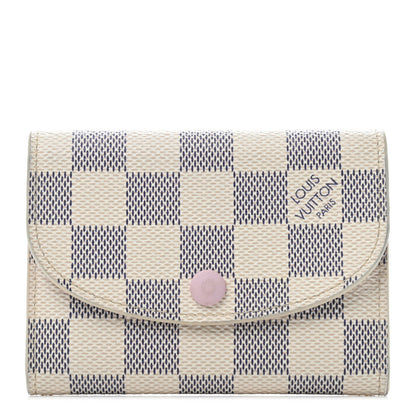 Louis Vuitton Damier Azur Rosalie Coin Purse Rose Ballerine 1 of 4