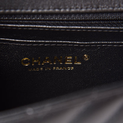 Chanel Lambskin Chevron Quilted Mini Rectangular Flap Black 8 of 17