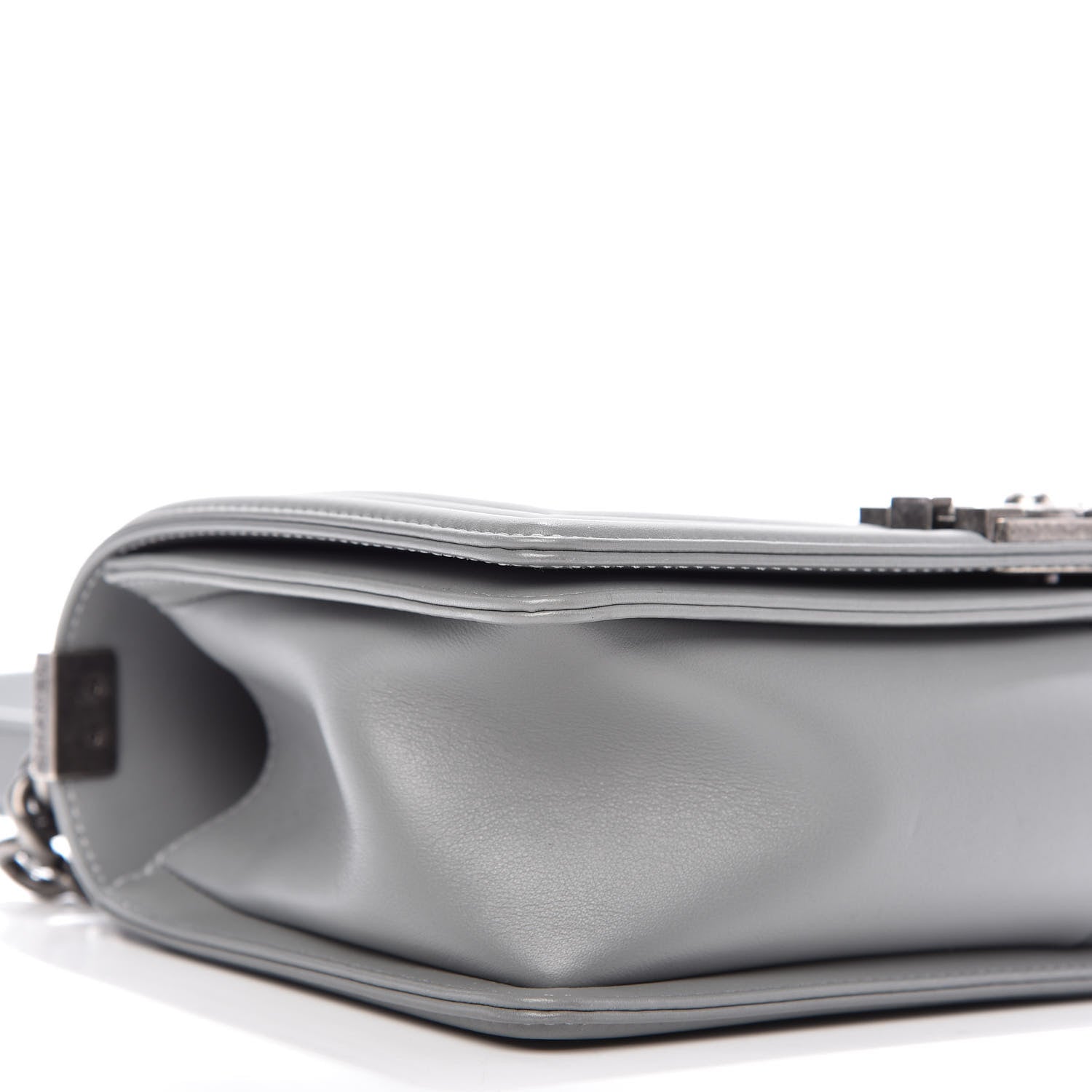 Chanel Calfskin Quilted Medium Boy Flap Grey 6 of 10