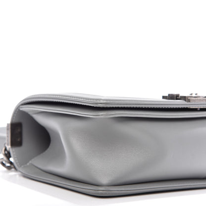 Chanel Calfskin Quilted Medium Boy Flap Grey 6 of 10