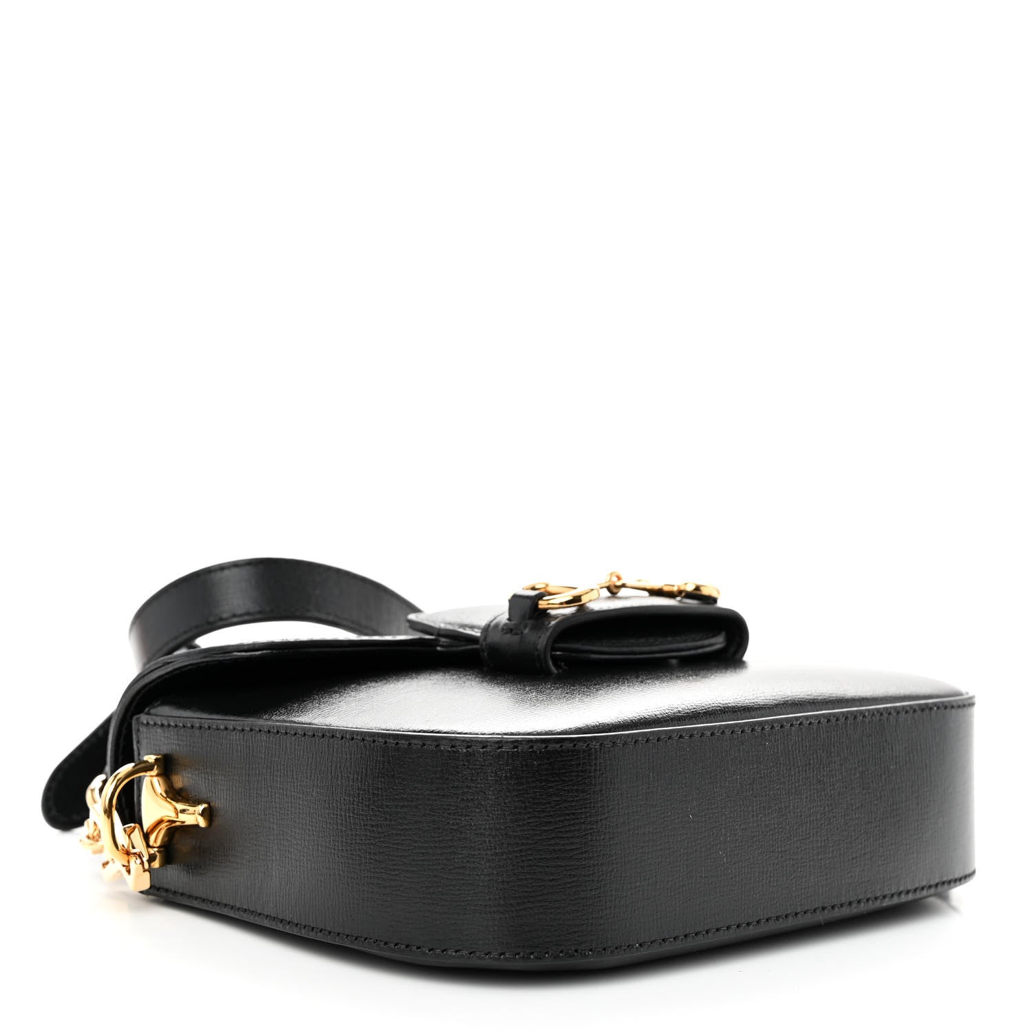 Gucci Azalea Calfskin Web Mini Horsebit 1955 Shoulder Bag Black 4 of 11