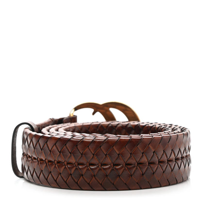 Gucci Calfskin Braided Double G 40mm Belt 110 44 Cuoio Bruciato 2 of 6