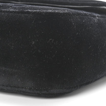 Gucci Velvet Matelasse Mini GG Marmont Shoulder Bag Black 10 of 10