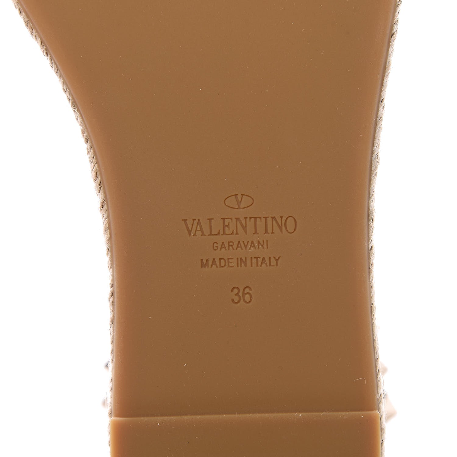 Valentino Garavani Canvas Leopard Print Rockstud Ankle Wrap Espadrille Flatform Sandals 36 Brown 9 of 11