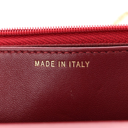 Chanel Lambskin Quilted Wallet On Chain WOC Burgundy 7 of 12