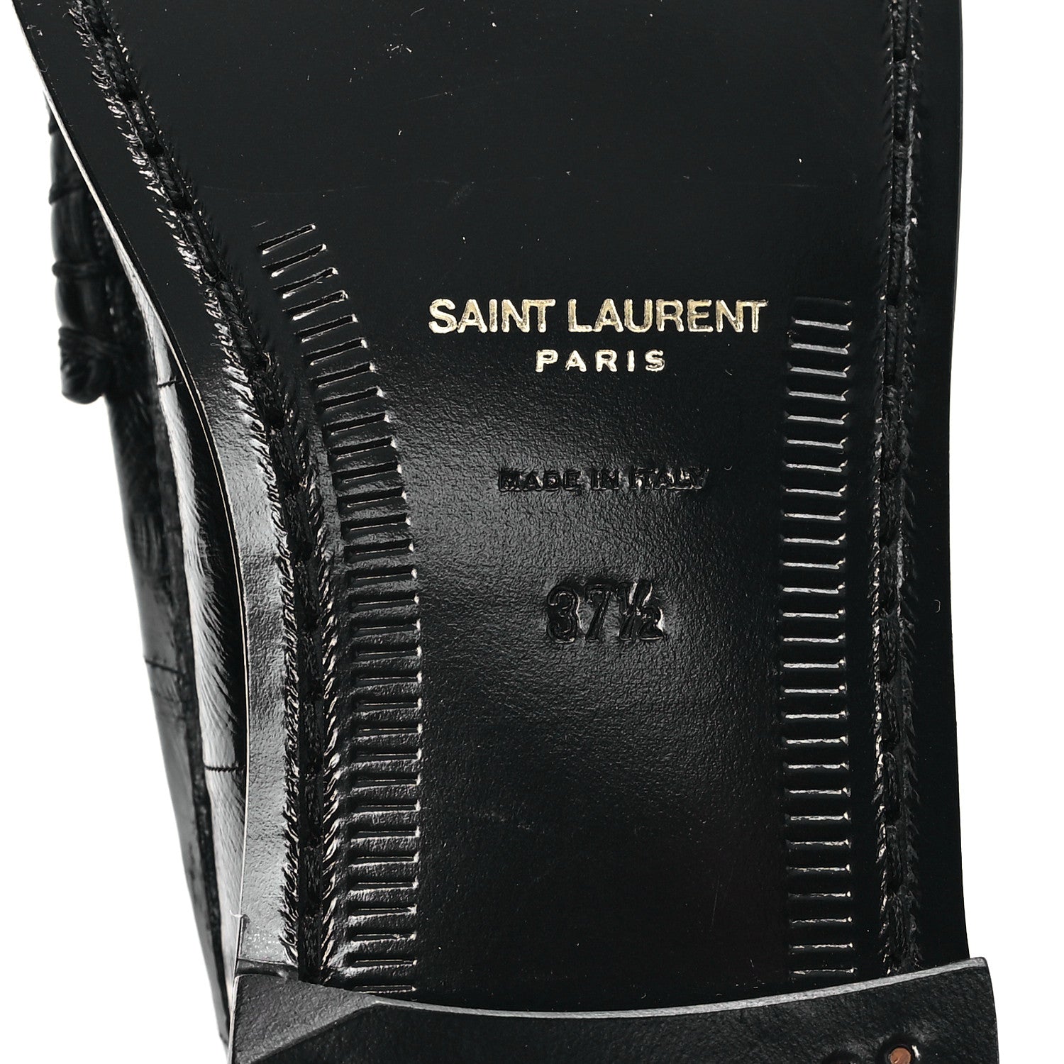 Saint Laurent Supple Eel Le 15 Loafer Penny Slippers 37.5 Black 7 of 10