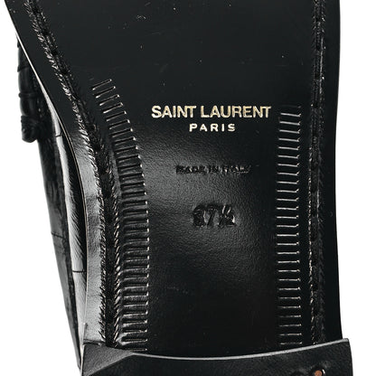 Saint Laurent Supple Eel Le 15 Loafer Penny Slippers 37.5 Black 7 of 10