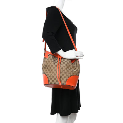 Gucci GG Monogram Calfskin Bucket Bag Orange 2 of 19
