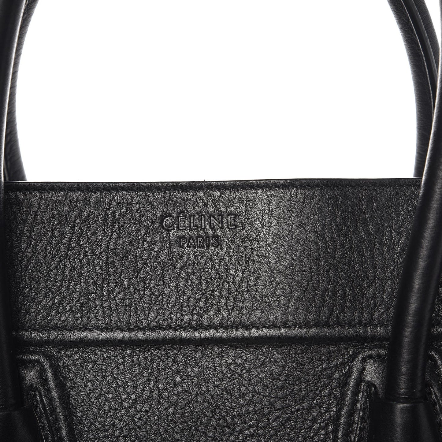 Grained Calfskin Medium Phantom Luggage Black