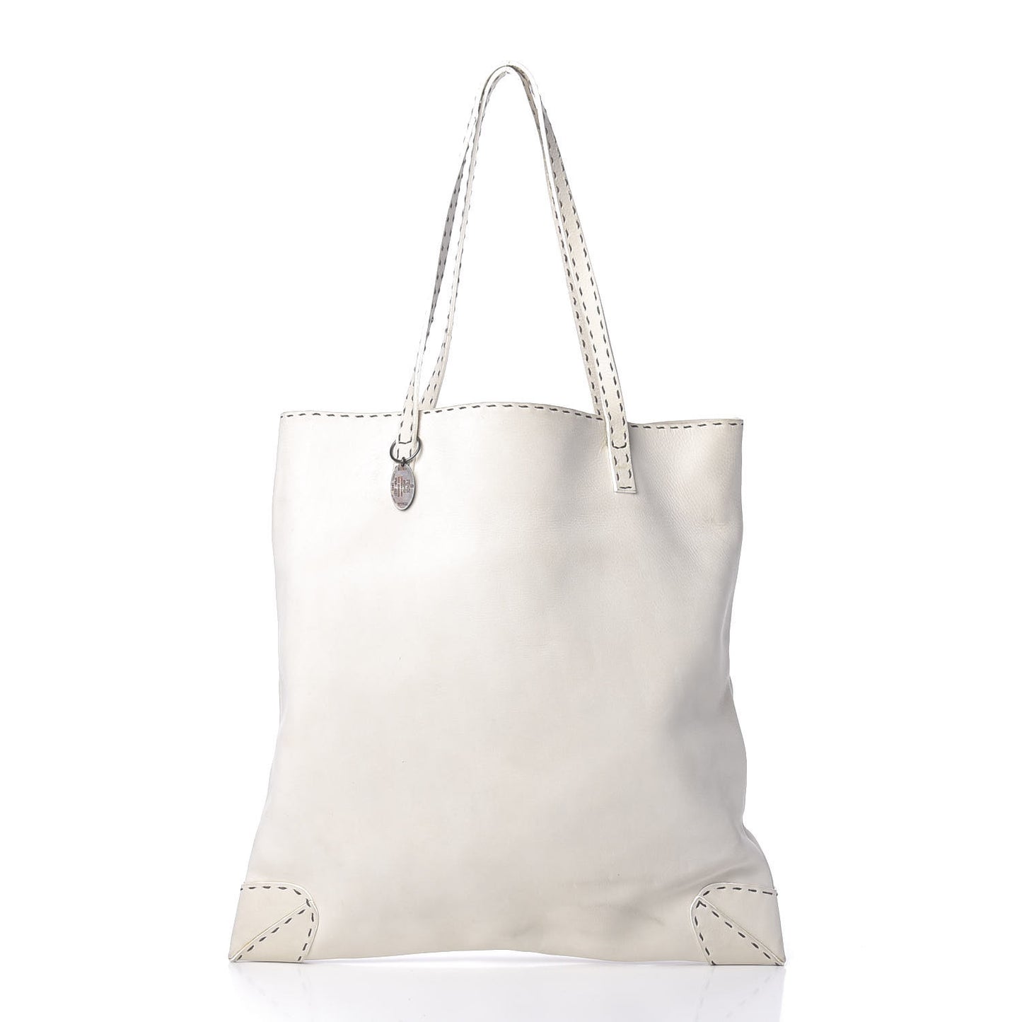 Calfskin Romano Selleria Tote White