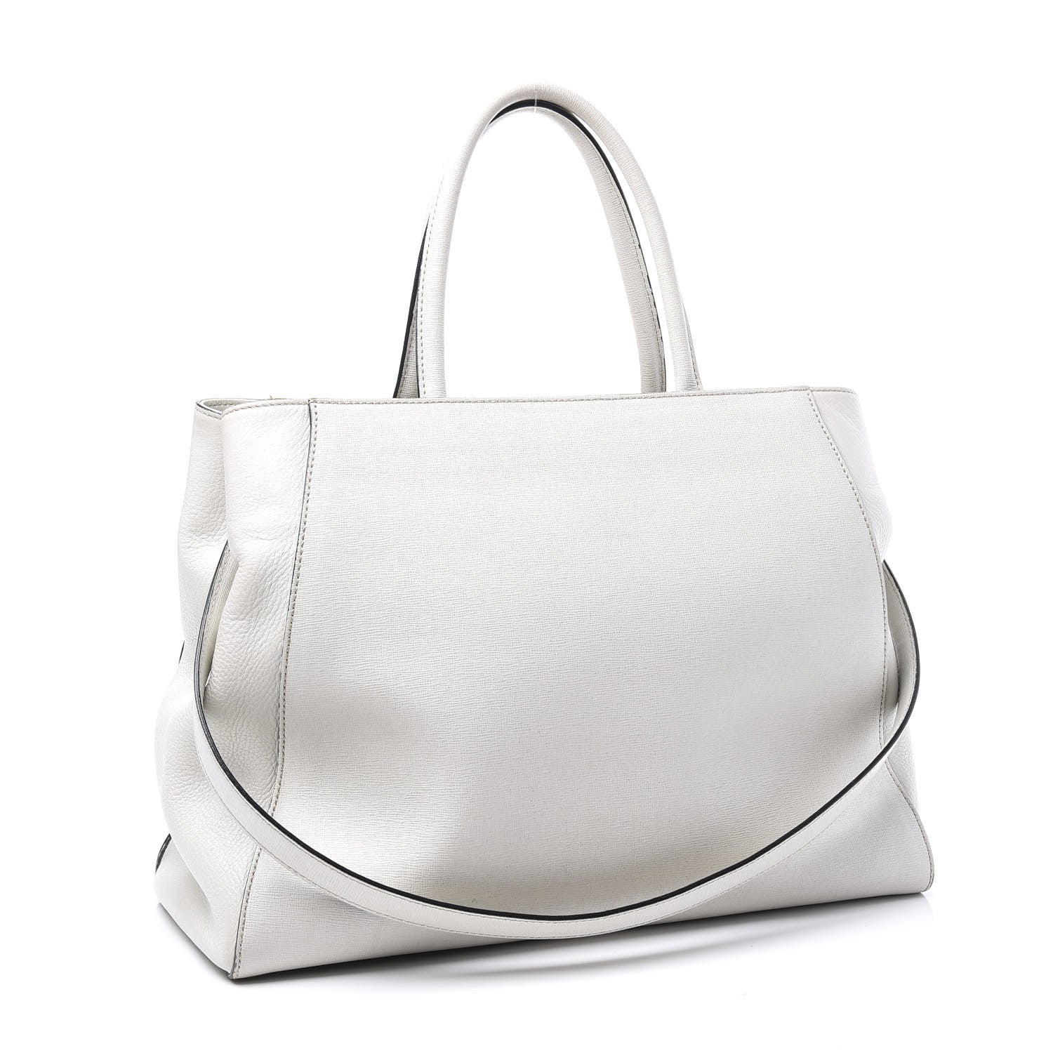 Fendi Vitello Elite Regular 2Jours Tote Latte 2 of 13