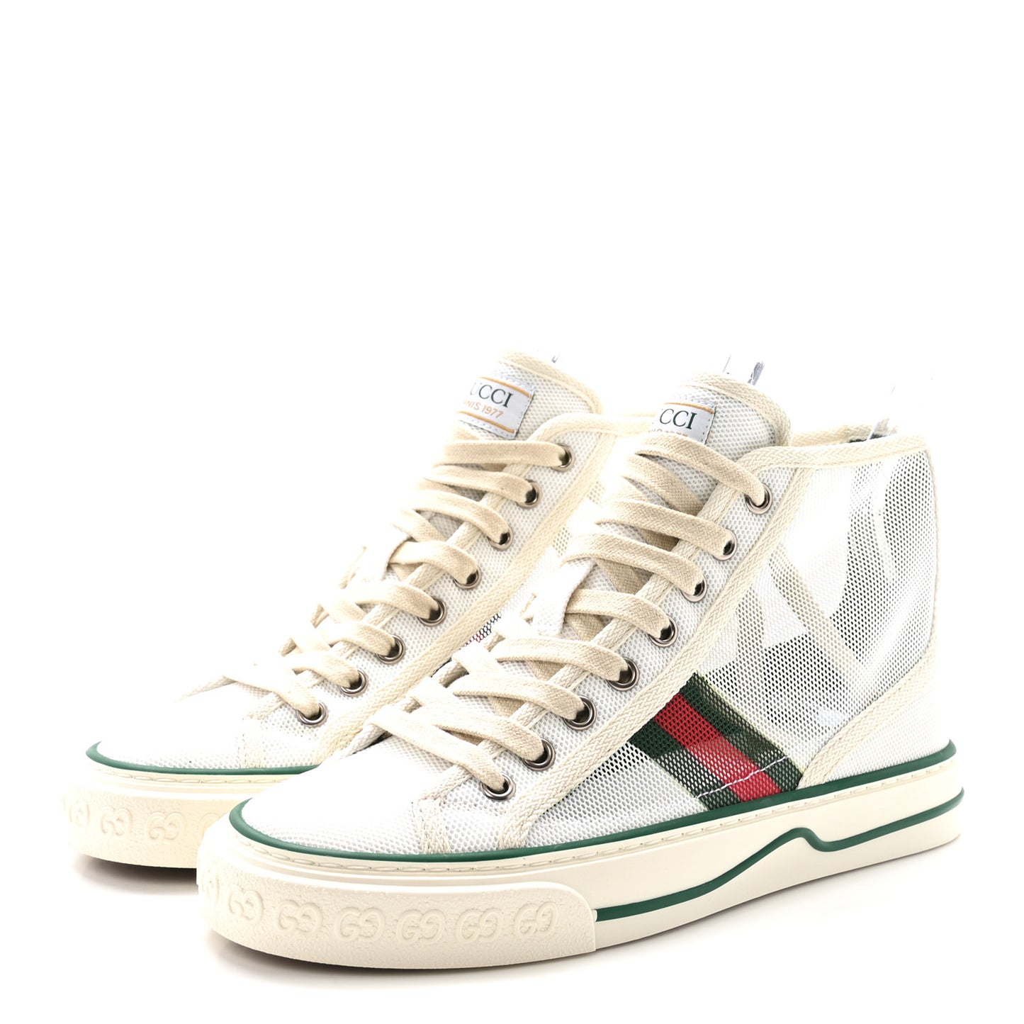 Mesh Web Womens 1977 Tennis High Top Sneakers 36 Great White Mystic White