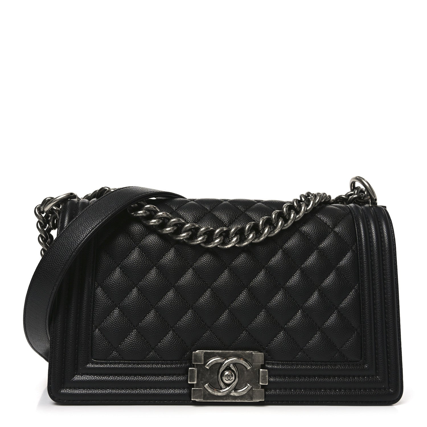 Chanel Caviar Quilted Medium Boy Flap Black 1 of 10