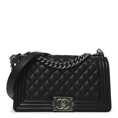 Chanel Caviar Quilted Medium Boy Flap Black 1 of 10