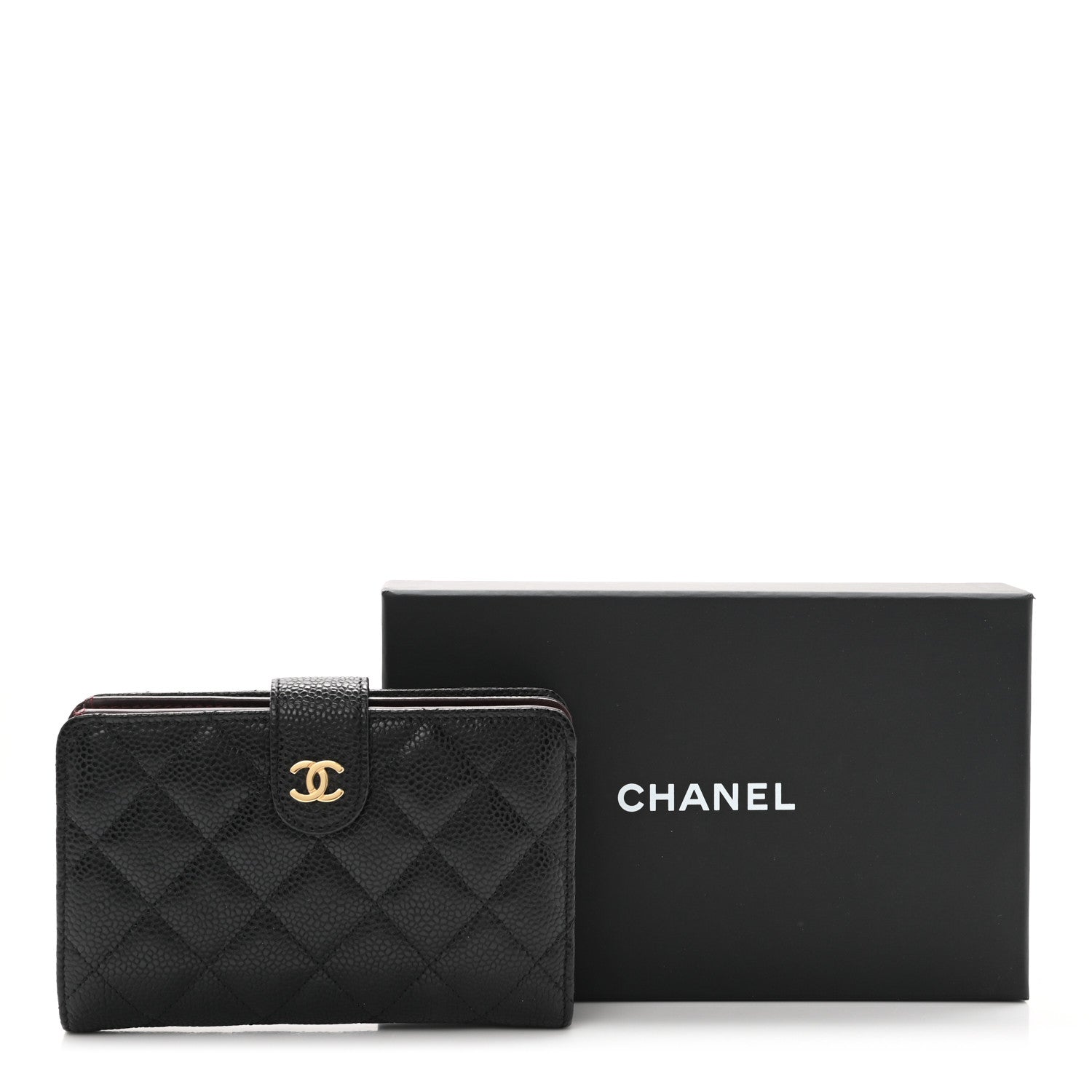 Chanel Caviar Quilted CC French Wallet Black 9 of 9