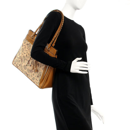 Valentino Garavani Vitello Lace Demetra Satchel Cognac 2 of 8