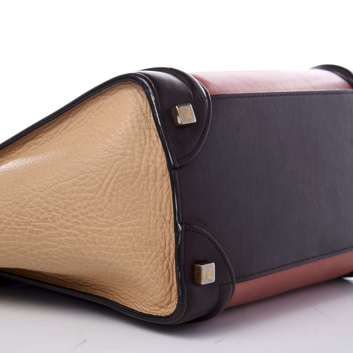 Celine Elephant Calfskin Micro Tri-Color Luggage Terracotta 5 of 8