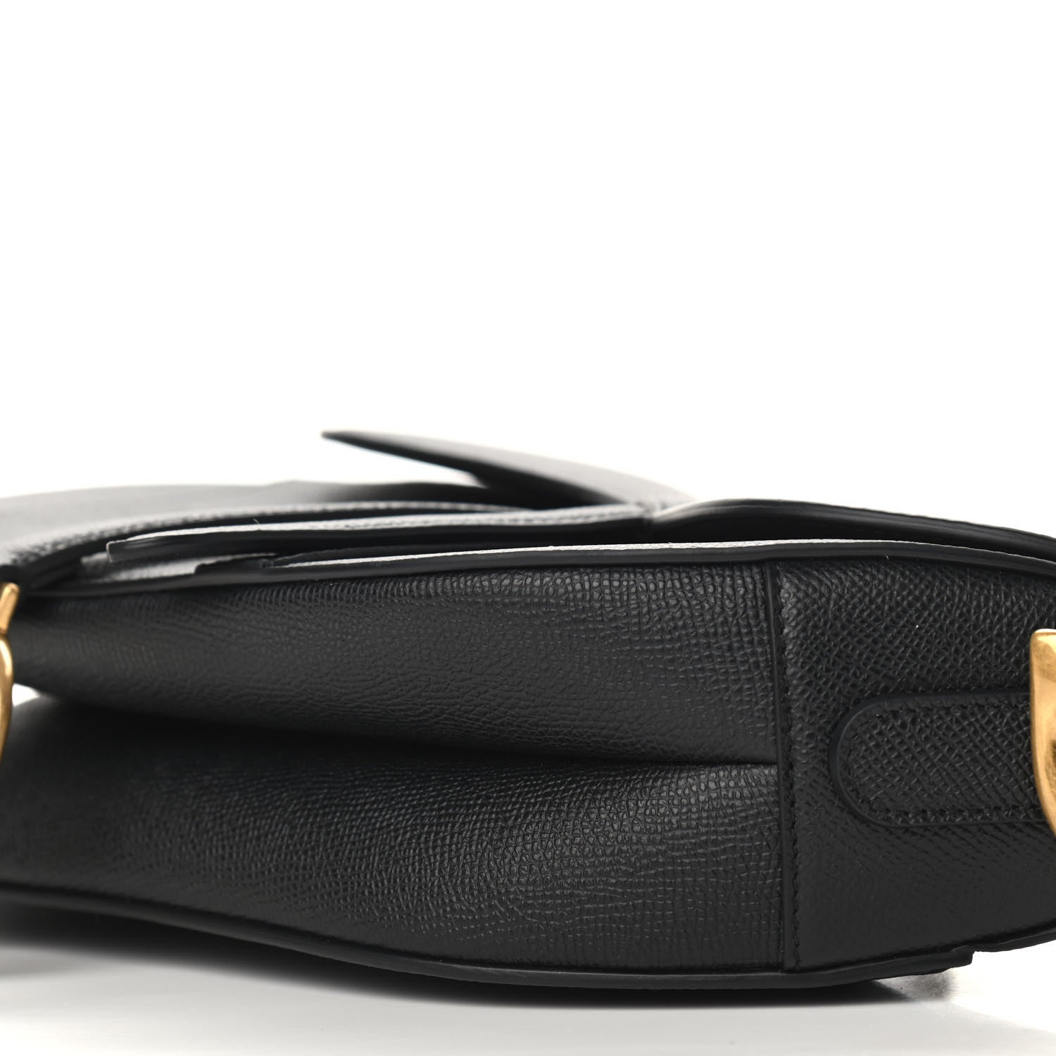 Christian Dior Grained Calfskin Saddle Bag Black 9 of 9