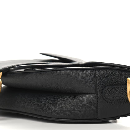 Christian Dior Grained Calfskin Saddle Bag Black 9 of 9