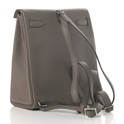 Hermes Taurillon Clemence Kelly Ado Backpack Etain 3 of 10
