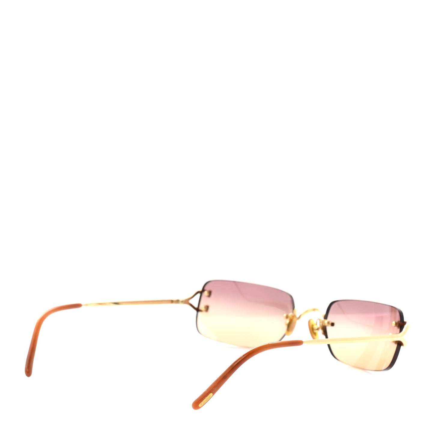 Rimless Gradient Sunglasses Gold