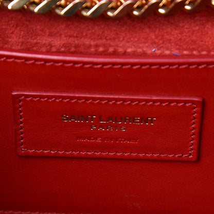 Saint Laurent Smooth Calfskin Medium Classic Monogram Kate Tassel Satchel Lipstick Red 6 of 8