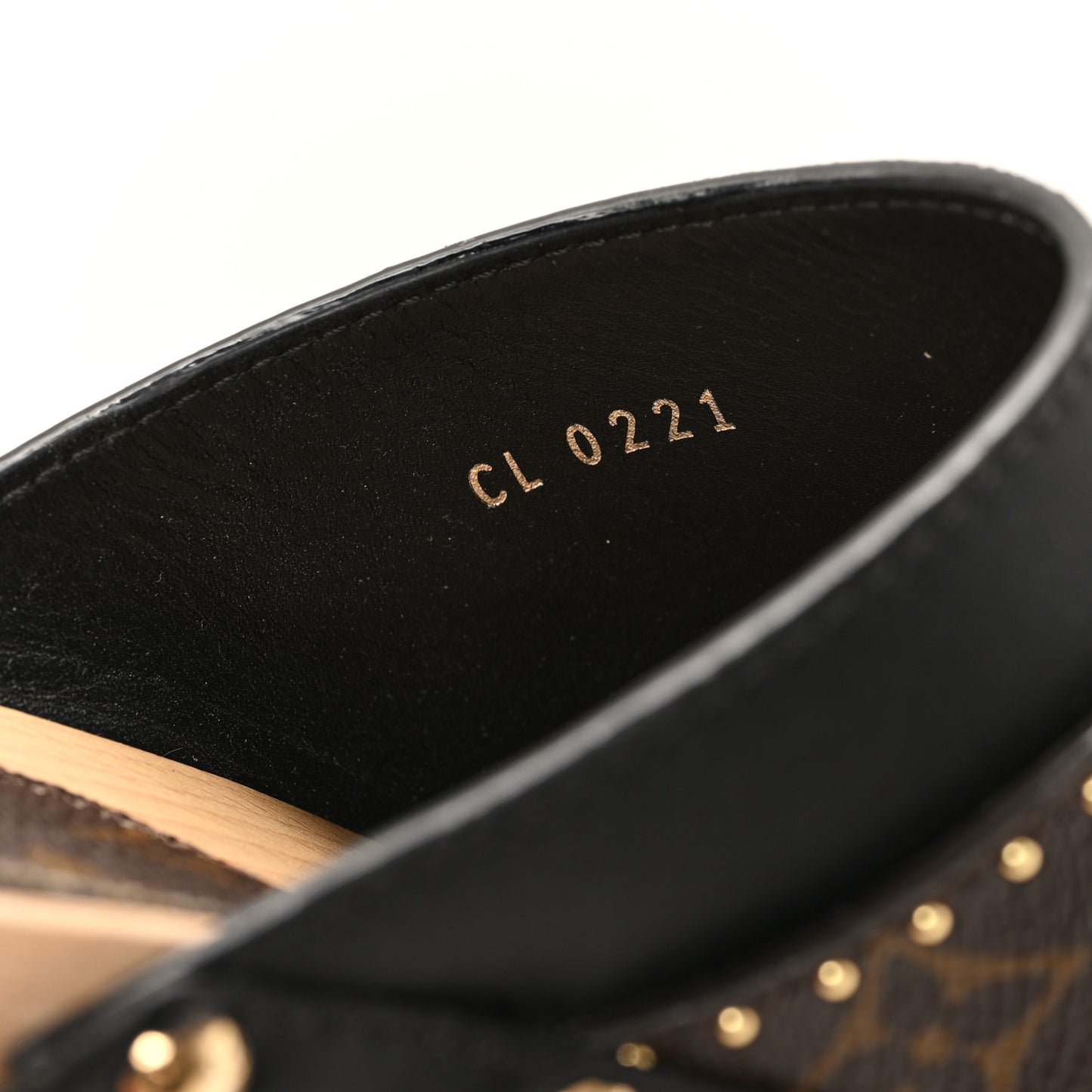 Calfskin Patent Monogram Cottage Clog Mules 39 Black