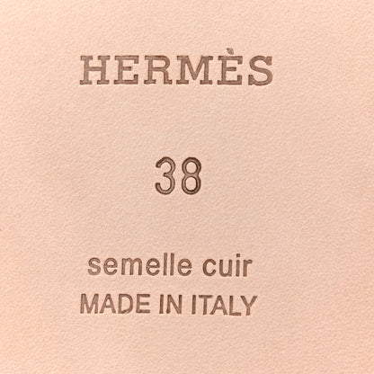 Hermes Ostrich Oran Sandals 38 Violet 7 of 10