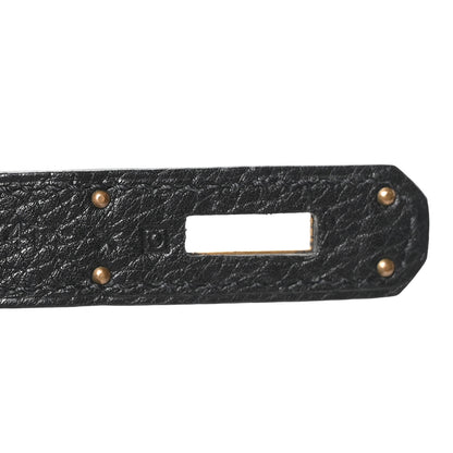 Hermes Fjord Horseshoe Kelly Retourne 35 Black Etoupe 6 of 9