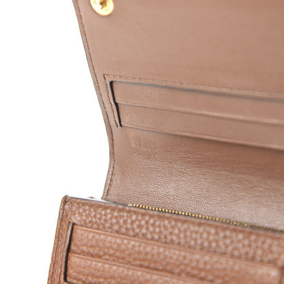 Mulberry Grain Vegetable Tanned Calfskin Continental Wallet Oak 12 of 12