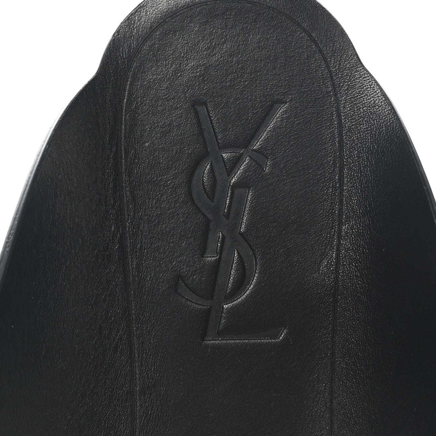 Saint Laurent Calfskin Tower 05 Slide Sandals 37.5 Black 9 of 10