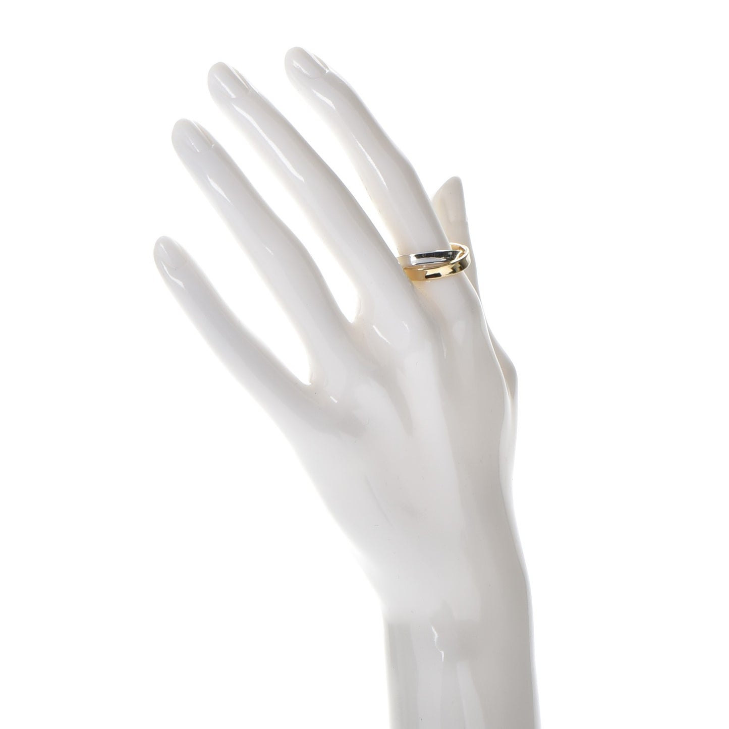 Sterling Silver 18K Yellow Gold 1837 Interlocking Circles Ring 54 7