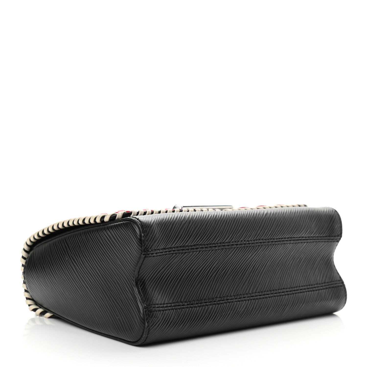 Louis Vuitton Epi Embroidered Twist Shoulder Bag MM Black 3 of 10