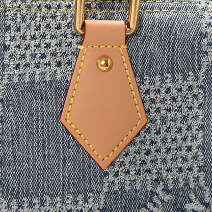 Louis Vuitton Damier Denim 3D Speedy Bandouliere 25 Bleu 7 of 9