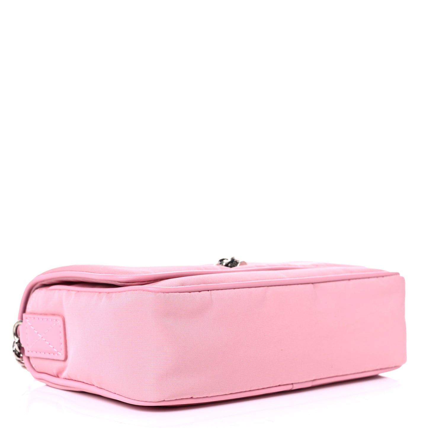 Nylon Skull Camera Crossbody Bag Pink