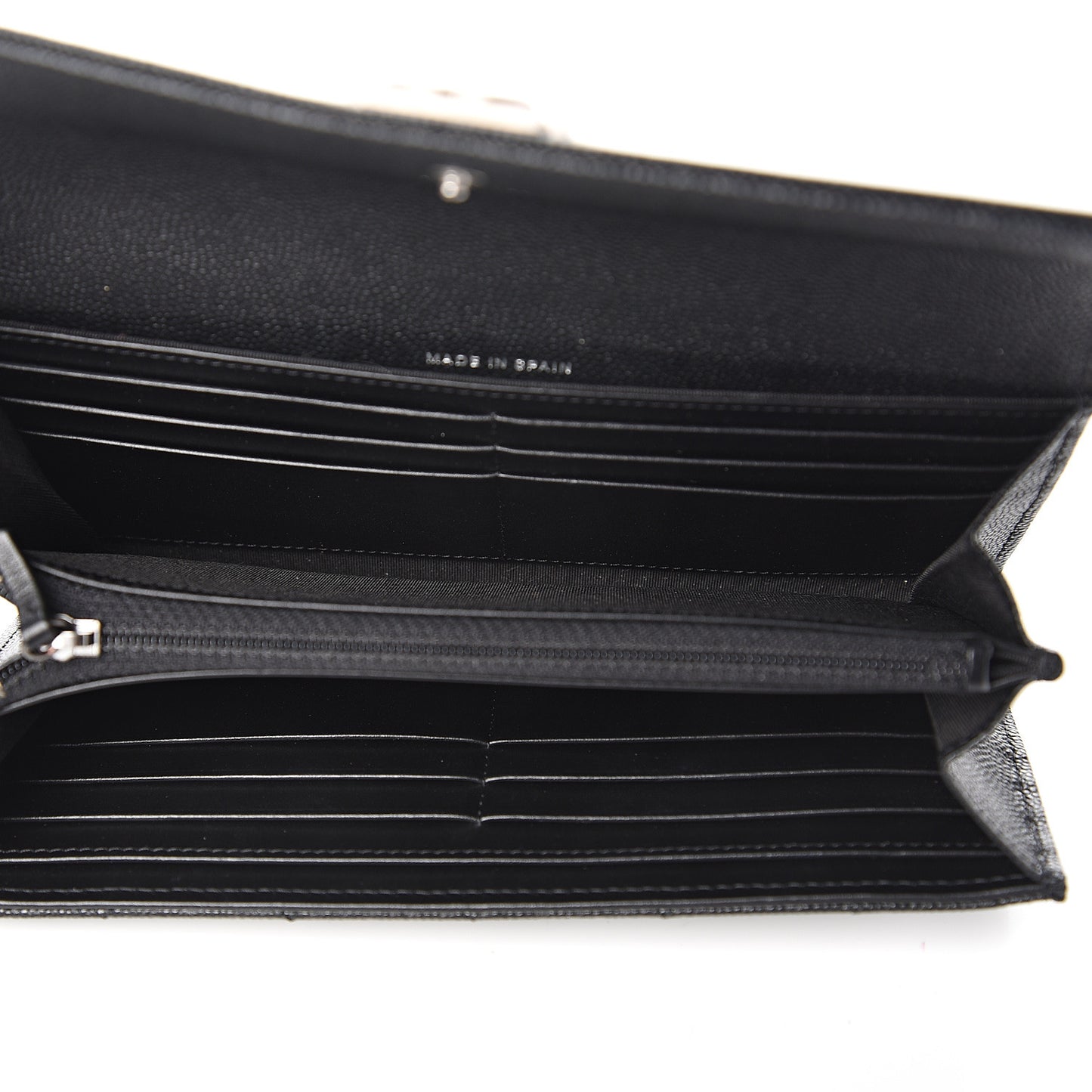 Caviar Quilted Boy Flap Wallet Black