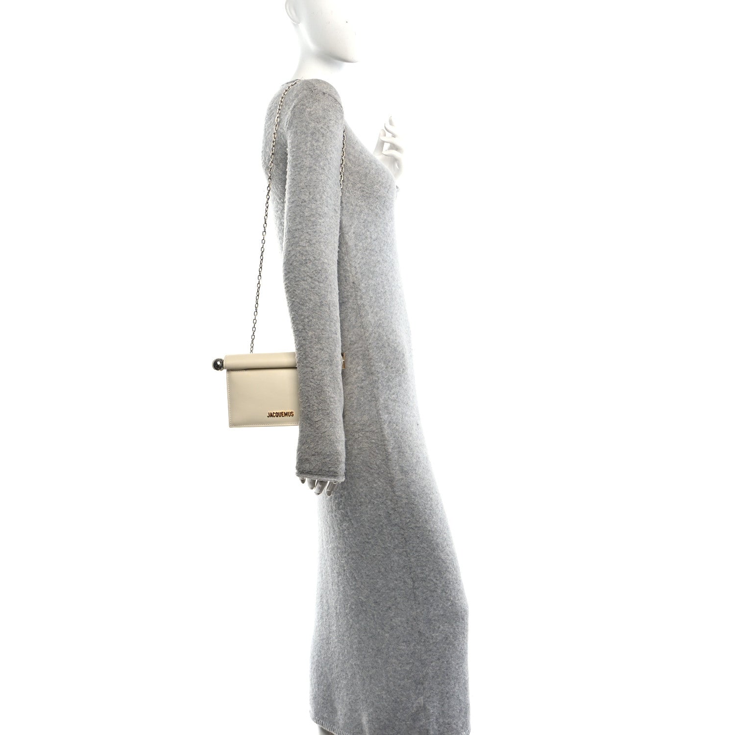 Jacquemus Smooth Calfskin La Petite Pochette Rond Carre Light Ivory 2 of 11