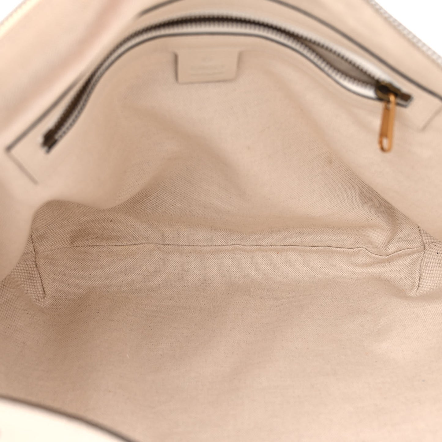 Grained Calfskin Logo Half Moon Hobo White