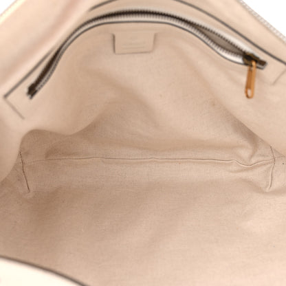 Gucci Grained Calfskin Logo Half Moon Hobo White 5 of 13