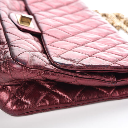 Chanel Metallic Aged Calfskin Quilted 2.55 Reissue 227 Flap Dark Red 10 of 14