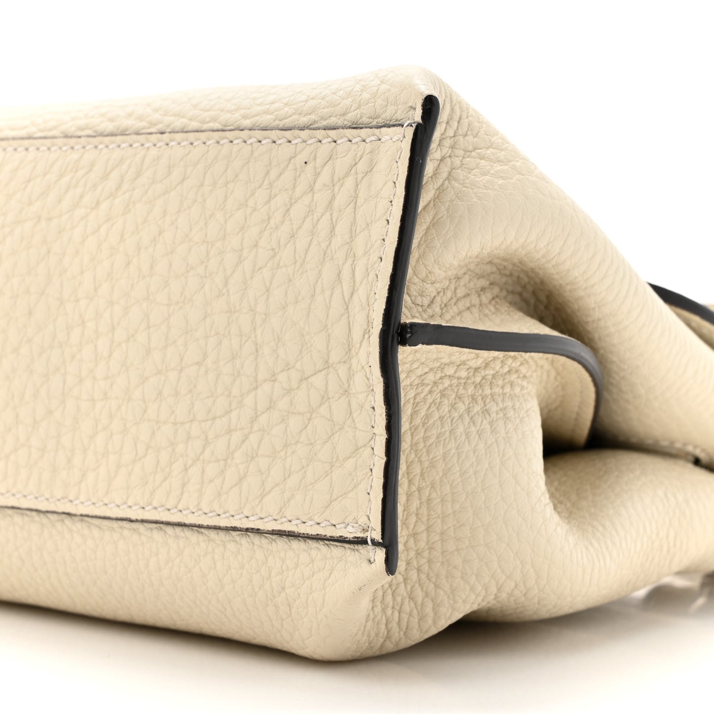 Cellarius Calfskin Small Bamboo Daily Top Handle Bag Mystic White