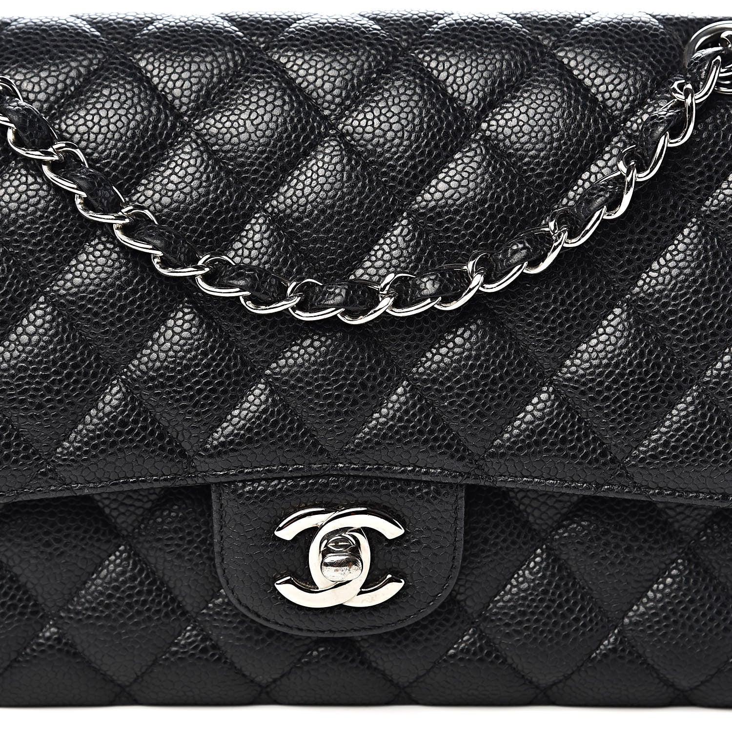 Chanel Caviar Quilted Medium Double Flap Black 12 of 12