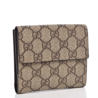 Gucci GG Plus Monogram Ladies GG French Flap Wallet Beige Ebony Cocoa 3 of 7