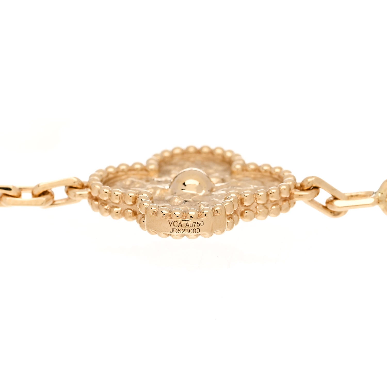 Van Cleef & Arpels 18K Yellow Gold 5 Motifs Vintage Alhambra Bracelet 3 of 4