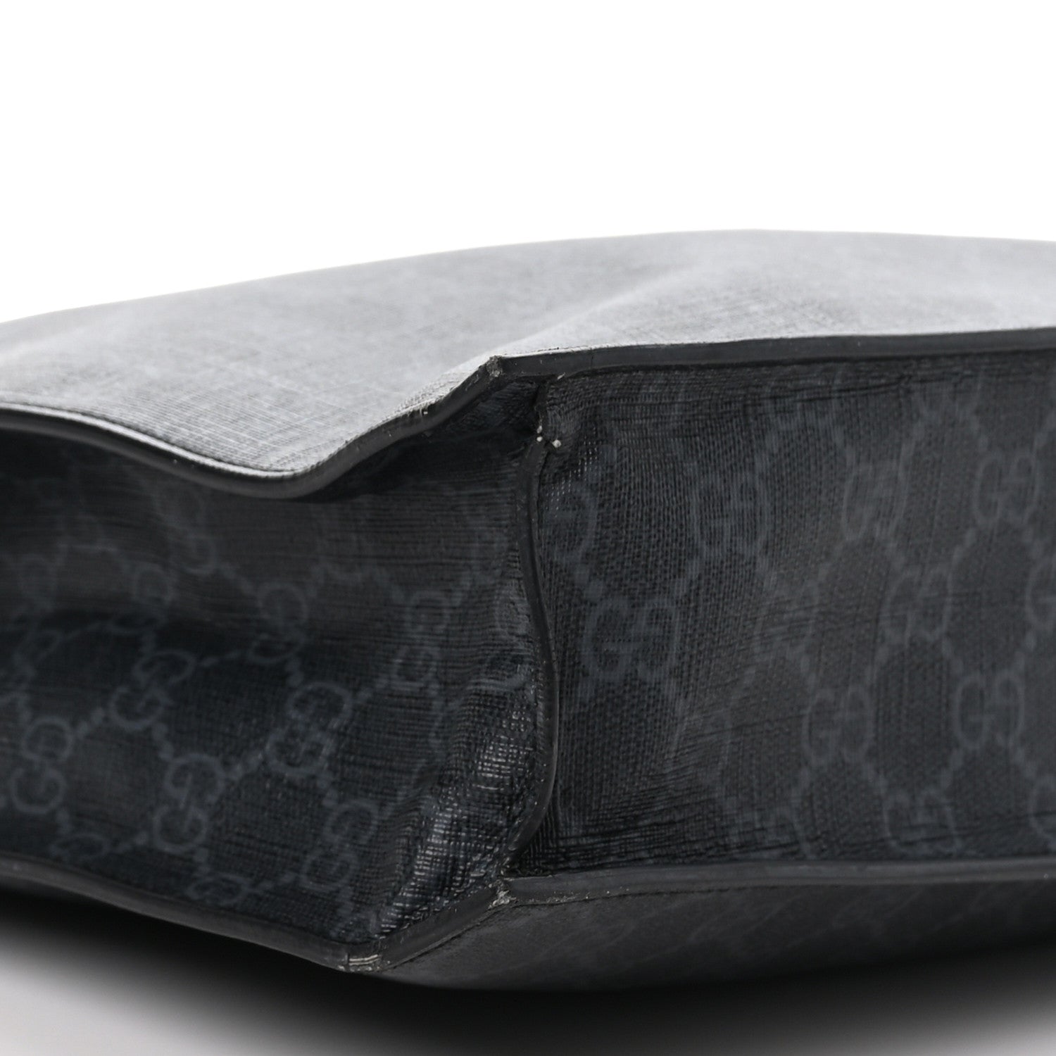 Gucci Soft GG Supreme Monogram Appia Calfskin Web Vertical Tote Black 9 of 11