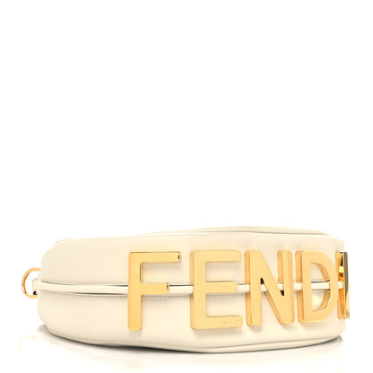 Fendi Vitello Grace Matte Small Fendigraphy Hobo Bag White Ice 4 of 11