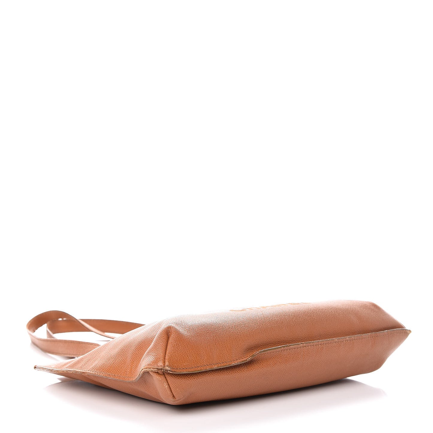 Grained Calfskin Logo Tote Brown
